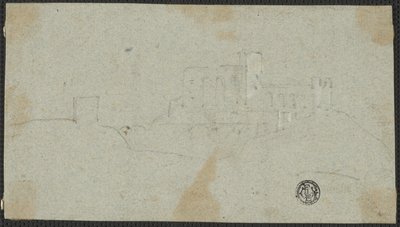 丘の上の要塞のスケッチ 作： Richard Wilson
