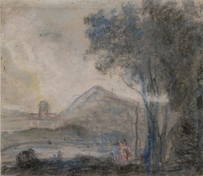 「キケロとその仲間たち」のための習作、c1770s 作： Richard Wilson