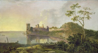 夏の夜（カナーヴォン城）c.1764-65（キャンバスに油彩） 作： Richard Wilson