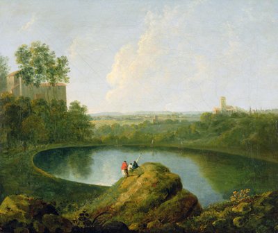 ネミ湖の頭（キャンバスに油彩） 作： Richard Wilson