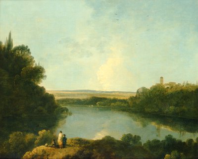 ローマ近郊のネミ湖、1760年頃（キャンバスに油彩） 作： Richard Wilson