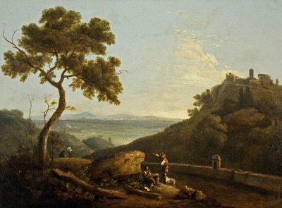 シビル神殿とカンパーニャ、チボリ、イタリア（キャンバスに油彩） 作： Richard Wilson