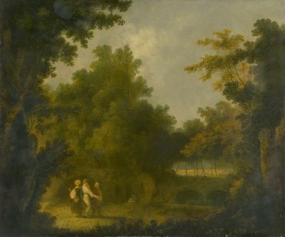 ローマ、ヴィラ・マダマの庭」1723年～1782年 作： Richard Wilson