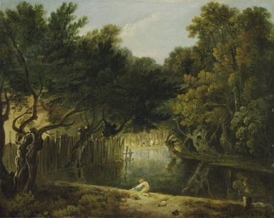 セントジェームズパークの荒野の眺め、ロンドン、1770-75年頃（キャンバスに油彩） 作： Richard Wilson