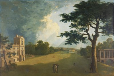 ウィルトンハウス、庭からの南の眺め（キャンバスに油彩） 作： Richard Wilson