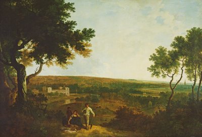 南からのウィルトンハウス（キャンバスに油彩） 作： Richard Wilson