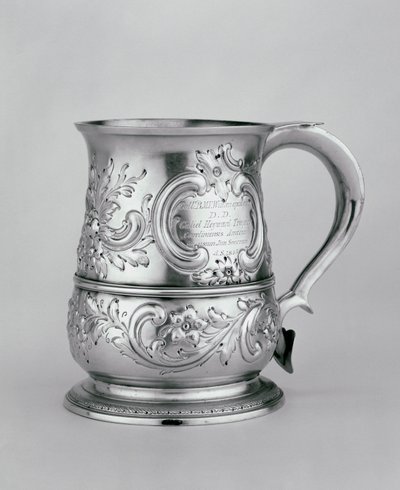 ハンドル付きマグ、1740-41、チェイス刻印c.1845（シルバー） 作： Richard and Cooke, Thomas Gurney