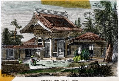 19世紀の日本の江戸江戸でのアメリカ公使館 作： Richardson
