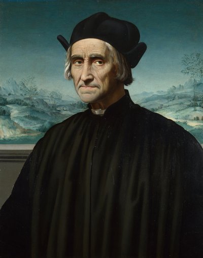 ジロラモベニビエニ1453-1542の肖像、1515年から1520年 作： Ridolfo Ghirlandaio