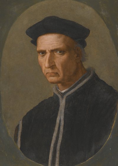「フィレンツェの政治家ピエロ・ソデリーニ（1452-1522）の肖像」 リドルフォ・ギルランダイオ（1483-1561）の絵画 個人蔵 作： Ridolfo Il  Ghirlandaio