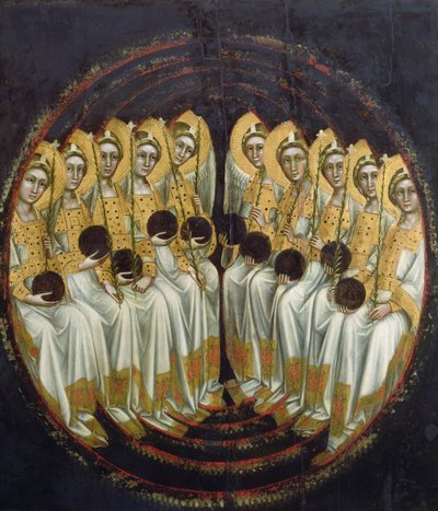オーブを手に持つ着席の天使、1348〜54年頃 作： Ridolfo di Arpo Guariento