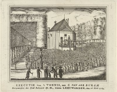 コーネリス・ヴァン・デン・バーグの処刑、1789年 ボルスヴェルト市長 C. van der Burgh への 