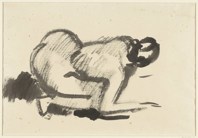 しゃがむ裸の女性 作： Rik Wouters