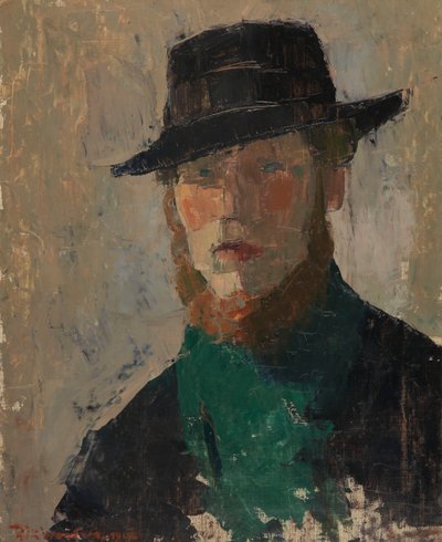 黒い帽子の自画像 作： Rik Wouters