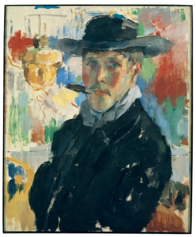 葉巻を持った自画像 作： Rik Wouters