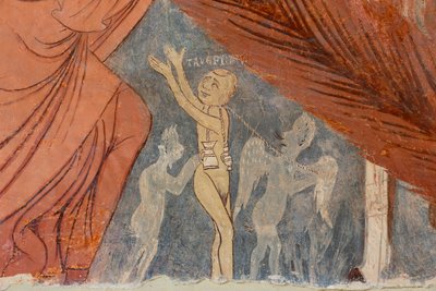 最後の審判、細部、「異端者たち」、13世紀（生） 作： リナルド・ダ・ターラント