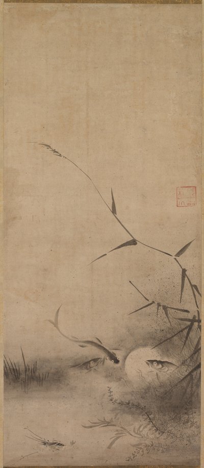 魚と海藻、16世紀。 作： Rinkyo