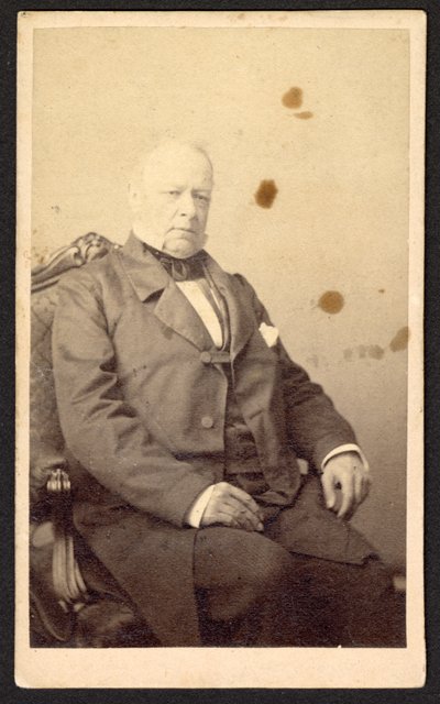 正体不明の男の肖像、1860 年代頃。 作： Rintgul and Rockwood