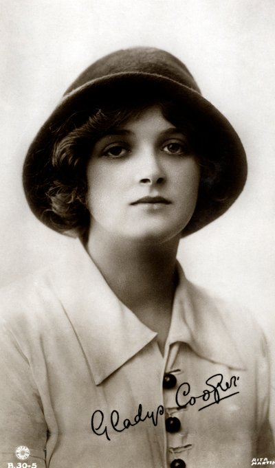 グラディスクーパー1888〜1971年、英国の女優、20世紀初頭。 作： Rita Martin
