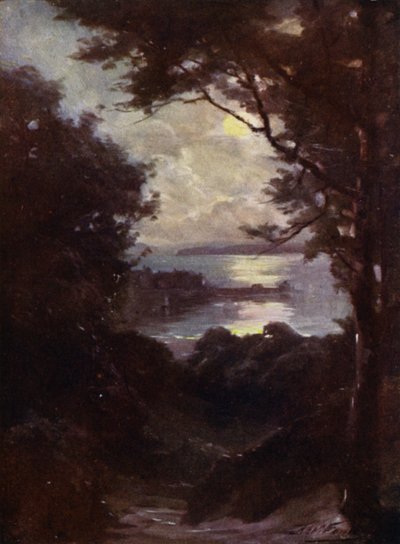Beaumaris, Moonlight (カラーリトグラフ) 作： Robert (after) Fowler
