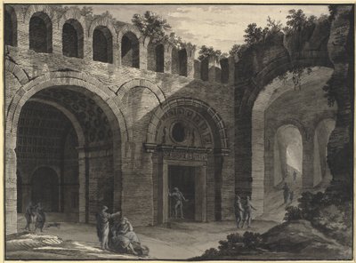 古代遺跡の中庭の建築ファンタジー 作： Robert Adam