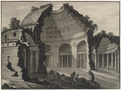 古代ロタンダの廃墟の建築ファンタジー 作： Robert Adam