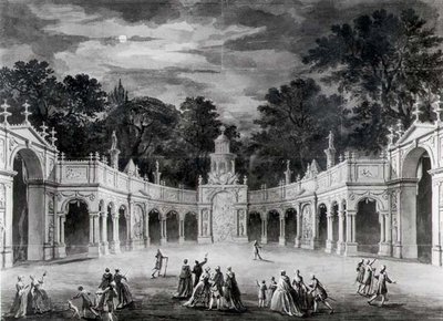 ジョージ3世の誕生日を祝うバッキンガムハウスのイルミネーション 作： Robert Adam