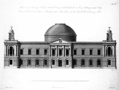1773年にJ.ロバーツによって彫刻されたエジンバラのレジスタンスハウスの南高度 作： Robert Adam