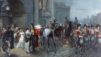 ブリュッセルのウォータールーに召喚、1815年、1898年頃 作： Robert Alexander Hillingford