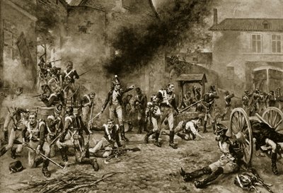 1815年6月18日、ウーグモンの防衛 作： Robert Alexander Hillingford