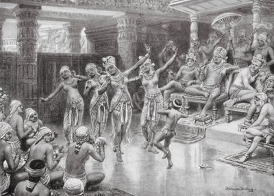 勝利を祝う偉大なインドの王子（リトグラフ） 作： Robert Ambrose Dudley