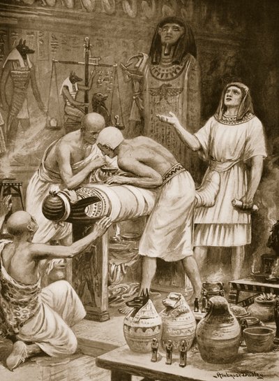 死者を防ぐ、「国家の歴史」、c.1910（litho）のイラスト 作： Robert Ambrose Dudley