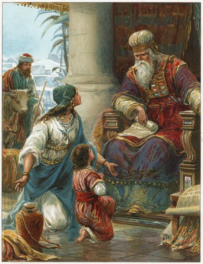 サムエルをエリのところに連れてくるハンナ 作： Robert Ambrose Dudley