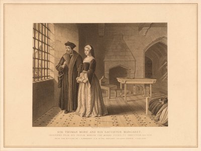 トーマスモア卿と彼の娘マーガレット、1878年 作： Robert Anderson