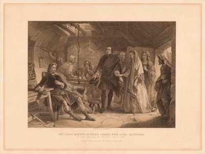 チャールズ皇太子とフローラマクドナルドの最初の会議、1747 1878 作： Robert Anderson