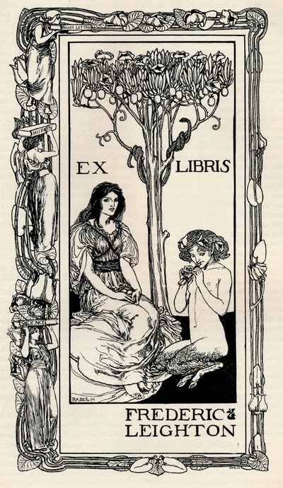 ブックプレート、1894、1894 作： Robert Anning Bell