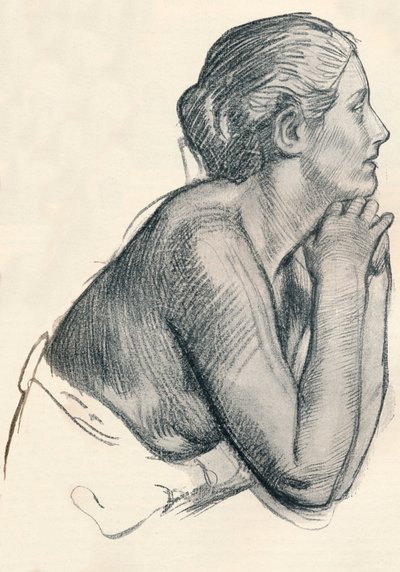 サンギネでの研究、c1900 作： Robert Anning Bell