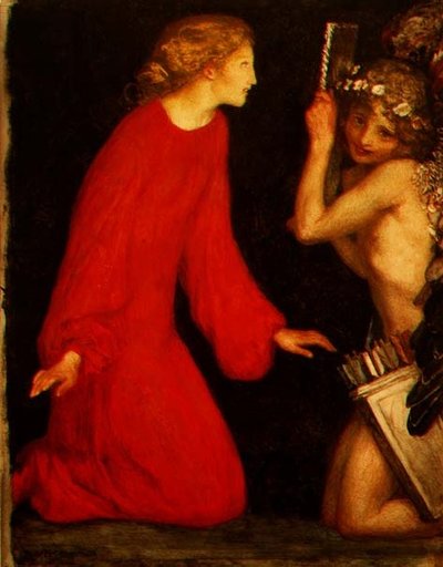 キューピッドの鏡 作： Robert Anning Bell