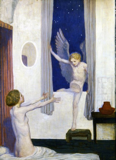 キューピッドの訪問 作： Robert Anning Bell