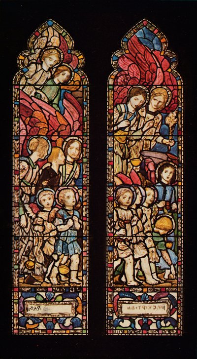 ステンドグラスのデザイン、1926 作： Robert Anning Bell