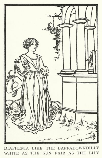 水仙のようなダイアフェニア、太陽のように白く、ユリのように美しい（リトグラフ 作： Robert Anning Bell
