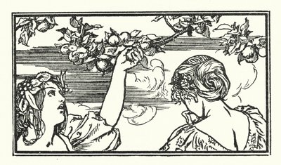 ジョン・キーツの詩のイラスト（リトグラフ 作： Robert Anning Bell