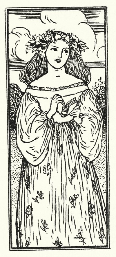 ジョン・キーツの詩のイラスト（リトグラフ 作： Robert Anning Bell