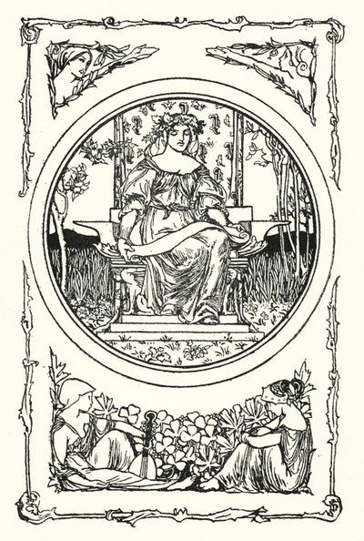 ジョン・キーツの詩のイラスト（リトグラフ 作： Robert Anning Bell