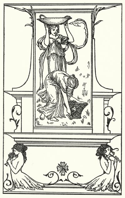 ジョン・キーツの詩のイラスト（リトグラフ 作： Robert Anning Bell