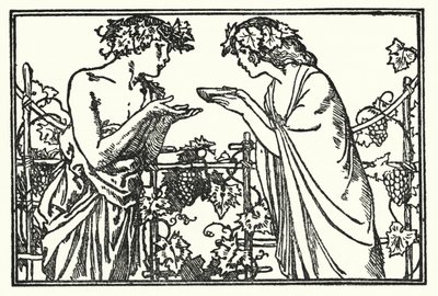 ジョン・キーツの詩のためのイラストです。エンディミオン（リトグラフ 作： Robert Anning Bell