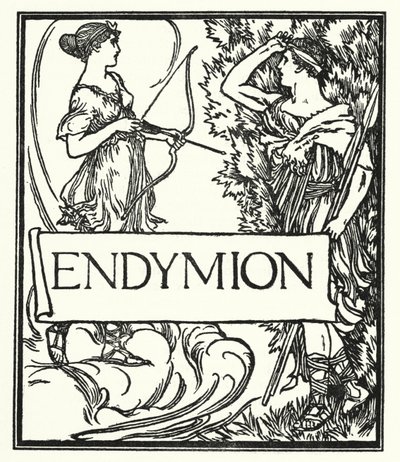 ジョン・キーツの詩のためのイラストです。エンディミオン（リトグラフ 作： Robert Anning Bell
