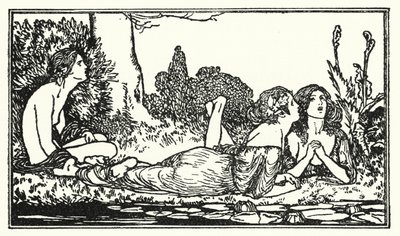 ジョン・キーツの詩のためのイラストです。エンディミオン（リトグラフ 作： Robert Anning Bell
