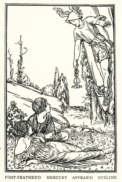 ジョン・キーツの詩のためのイラスト。エンディミオン（リトグラフ 作： Robert Anning Bell
