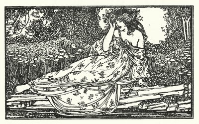ジョン・キーツの詩のためのイラスト。マイアへの頌歌の断片」（リトグラフ版 作： Robert Anning Bell